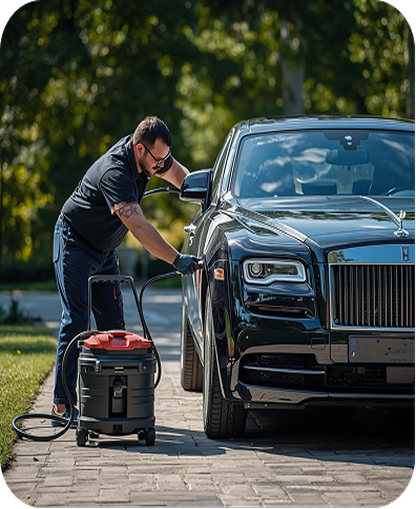 Hoovering car mobile